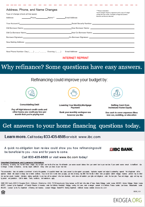 Relevé hypothécaire de la banque USA IBC aux formats Word et PDF, 3 pages 3 template Relevé hypothécaire de la banque USA IBC aux formats Word et PDF, 3 pages 3 template
